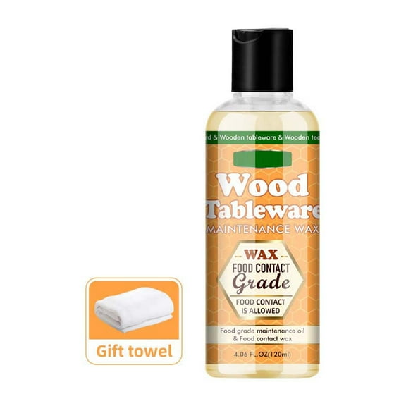 Kingfansion Cutting Board Wax Kit, Carnauba Wax Food-Grade Wood Protector, Cutting Board Oil & Wax Combo for Countertops/Utensils, Beeswax Wooden Kitchen Care Kit (120ml)