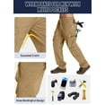 thumbnail image 4 of liyiyiyia Mens Ripstop Work Pants Stretch Cargo Pants Construction Trousers Utility Pant, 4 of 7