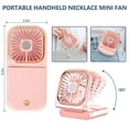 thumbnail image 2 of Ventilador de cuello portátil Allxin Mini Quiet USB recargable rosa, 2 of 6