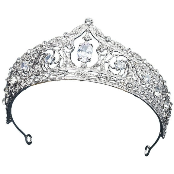 Niceauty Women Birthday Tiara Silver Crown for Party 1Set
