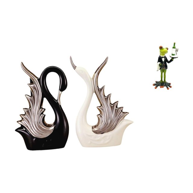 estatua de cisne,Figuras de cisne,estatuas,decoración del hogar,fiesta de bodas,Figura de escritorio,Estatua de rana camarero,estante,escritorio,decoración del hogar,Figura decorativa