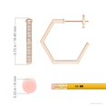thumbnail image 3 of ANGARA Natural Diamond Hexagonal Hoop Earrings in 14K Rose Gold for Women (Size-1.3mm| Color-G| Clarity-VS2) | April Birthstone, Anniversary, Jewelry Gift for Women | Natural Diamond Earrings, 3 of 8