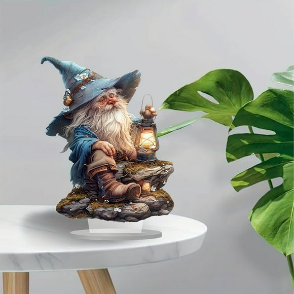 Binwennn Sunset Old Man Acrylic Tabletop Decoration Bohemian Style Tabletop Decoration Home Decoration Christmas Ornament Set Shatterproof Elegant Ornament Ornament Pretty Christmas Decorations Glass