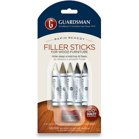 Wood Repair Filler Sticks - 5 Colors Plus Sharpener - Repair and Restore Scratched Furniture - 500300, A no-mess, instantaneous way to maintain.., By (Best Wood Filler For Furniture Repair)