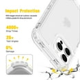 thumbnail image 2 of for iPhone 13 Clear Case, Transparent Hybrid Phone Case [Rugged PC Back & Silicone/TPU Bumper & Hard PC Front Frame] Non-Yellowing Slim 3-in-1 Protective Cover for iPhone 13, White, 2 of 6