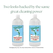 Rebel Green Fruit & Veggie Wash - Natural Produce Wash - Plant-Based Vegetable Wash - Fruit and Vegetable Wash with No Aftertaste - Sustainable Food Wash - 32oz Refill 2 Pack