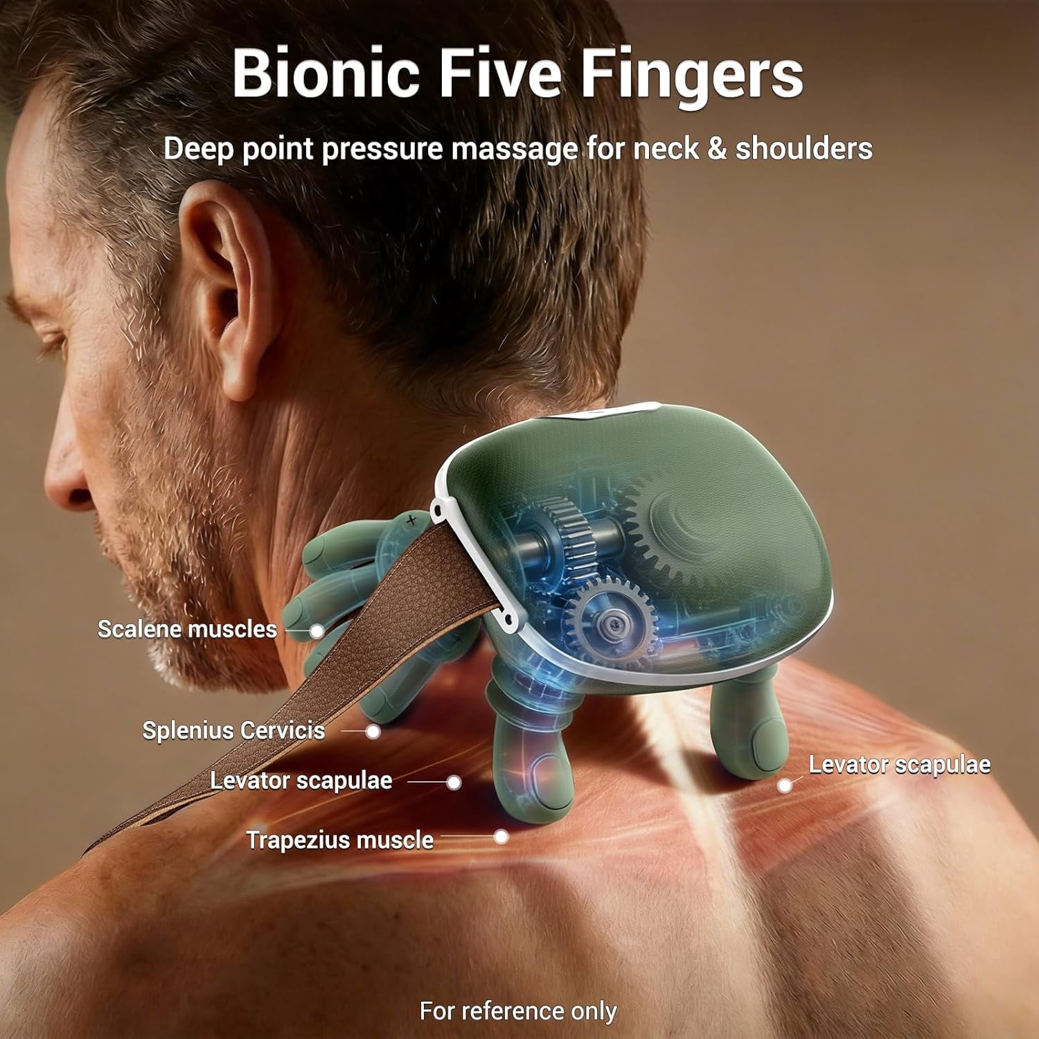 Neck Massager with Heat, Bionic Deep Tissue Shiatsu Kneading, Cordless Rechargeable Hands- Wearable for Muscles