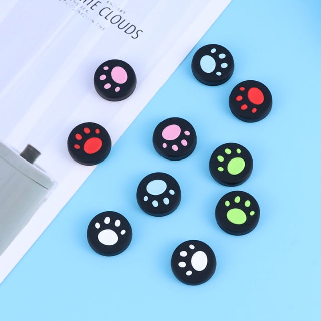 HINTRMENT 10pcs Cat Paw Switch Cover for Switch Controller with Enhanced Analogue Stick Feel and Durability