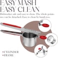 thumbnail image 3 of Bellemain Large Potato Ricer Fixed Screen Stainless Steel Potato Masher for Mashed Potatoes, 15 oz Capacity Red, 3 of 6