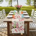 thumbnail image 4 of Table Runners 90 Inches Long Dress Scarves, Easter Farmhouse Coffee/Dining/Kitchen Table Runner for Living Room, Country Spring Gnomes Flowers Colorful Eggs Retro 13x90 Inch, 4 of 9