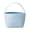 Light Blue, variant on Yellow Fabric Basket Tote Bag Striped With Handle Reusable For Beach Grocery And Home Decor
