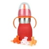 Kid Basix 894148002572 Stainless Steel Safe Sippy 2 Cup 11 Ounce Bottle, Red