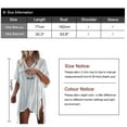 thumbnail image 6 of Swimsuit Cover Up for Women Summer Sexy Hollow Out Seethrough Crochet Bathing Suit Cover Up Swimwear Beach Cover Up with Tassel Shermie, 6 of 6