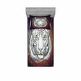 thumbnail image 2 of Animal Bedding Set with Sheet & Covers, Wildlife Theme Modern Image of a White Tiger Lion Head from Outer Space, Printed Bedroom Decor 2 Shams, 4 Sizes, Brown White and Black, by Ambesonne, 2 of 3
