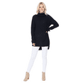 thumbnail image 4 of Yemak Women's Chunky Loose Oversized Turtleneck Knit Tunic Long Sweater Top MK3660-BLACK-M, 4 of 6
