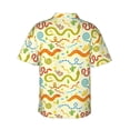 thumbnail image 3 of Daiia Cartoon Snake8 Hawaiian Shirt for Men Gentle Cotton Regular Short Sleeve Casual-Small, 3 of 9