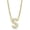 Gold, variant on Initial Letter S Necklace, Moissanite, 925 Sterling Silver, Yellow Gold Vermeil