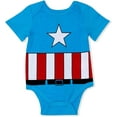 thumbnail image 3 of Marvel 5-Pack Avengers Baby Boy Creepers with Iron Man, Captain America, Spiderman, Hulk, & Thor, 3 of 6