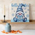 thumbnail image 3 of Ships Next Day Canvas Wall Art 10"x10", Blue Gnomes Christmas Wood Framed Canvas Print Painting, Xmas Snowflake Hello Winter Ready to Hang Small Picture Wall Decor for Home Kitchen Nursery Office, 3 of 9