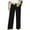 Black, variant on WREESH Womens Business Casual Pants Fashion High Waist Wide Leg Pants Solid Color Versatile Casual Suit Pants Beige