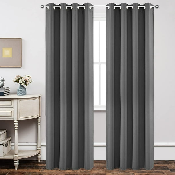 Cortinas opacas Joydeco con aislamiento térmico de 240 cm, 2 paneles