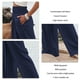thumbnail image 2 of Pantalones De Mujer, Pantalones Sueltos Casuales De Tejido De Poliéster Para La Playa OTVIAP Azul oscuro L, 2 of 6