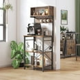 thumbnail image 6 of Bestier Baker's Rack with Storage Shelves, Microwave Stand Kitchen Cart with X-Design Frame, Coffee Bar Organizer for Home Kitchen, Rustic, 6 of 11