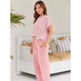 thumbnail image 4 of ORUYROP Ensemble 2 Pcs pour Femmes Ensemble de Détente Tendance Pull Tricoté Manches Courtes Mode, 4 of 6