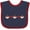 Navy and Red, variant on Inktastic Sock Monkey Heart Border Boys or Girls Baby Bib