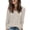 Beige-#015, variant on Womens Square Neck Ribbed Sweater Long Sleeve Soild Color Shirts Fall Casual Basic Pullover Tunics,Camel L