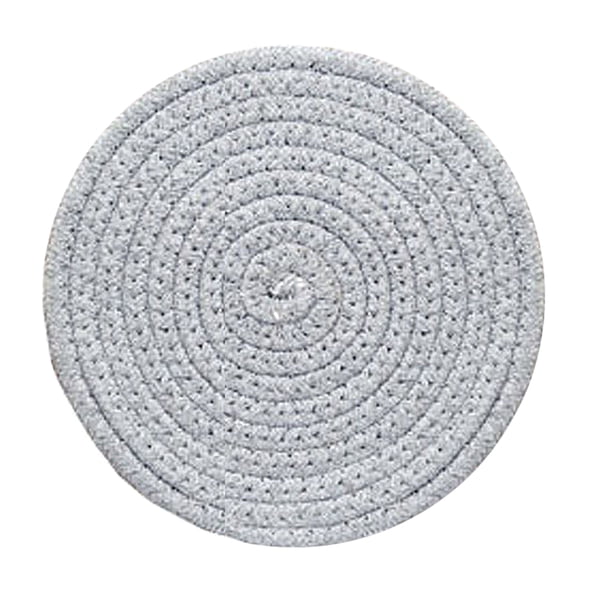 Hugtrwg Tapetes Mesa Redondos Posavasos Almohadillas Aislantes Tejidas A Mano (gris 11 Cm)
