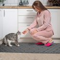 thumbnail image 3 of Gray Checkered Pattern Anti Fatigue Kitchen Rugs Set Of 2, Non Slip Washable Decorative Floor Mats for Kitchen Sink Laundry, 17"x30" and 17"x47", 3 of 5