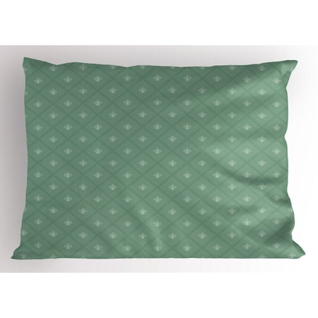 Fleur De Lis Pillow Sham Abstract Geometric Pattern With Rectangles Fleur De Lis Pillow Sham Abstract Geometric Pattern With Rectangles And Royal Lilies Fl Elements