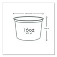 thumbnail image 5 of Vegware CF-DC-16 4.6 in. x 3 in. 16 oz. Compostable Plastic Round Deli Pots - Clear (500/Carton), 5 of 6