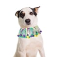 thumbnail image 2 of Mardi Gras Chien Collier Réglable Mignon Pom Pom Chat Anniversaire Collier, 2 of 8