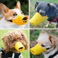 thumbnail image 2 of Bozales antimordidas de pato, cubierta para la boca del perro, forma de boca de pato, máscaras antillamadas, máscara a prueba de mordeduras para la boca de mascotas (amarillo, pequeño), 2 of 5
