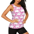 thumbnail image 2 of Balery Beautiful Swans Camiseta sin mangas estampada ligera para mujer, tops de entrenamiento sin mangas, camisetas de yoga transpirables de secado rápido.-Small, 2 of 7