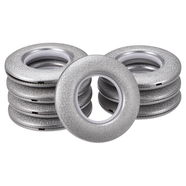 Unique Bargains 1-9/16'(40mm) Inner Dia. Plastic Curtain Grommets, Silver Tone, 48Pack