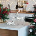 thumbnail image 7 of 2 PCS Reindeer Statue Small Christmas Seated and Standing Deer Figurine, Sitting and Standing Deer Statue Office Home Desktop Decoration, Christmas Tabletop Ornaments, 7 of 7