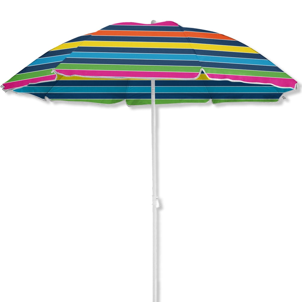Beach Umbrella with UV multiple colors Caribbean Joe 6.5 Ft 