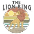 thumbnail image 2 of Girl's Lion King Simba Retro Rainbow  Graphic Tee White Small, 2 of 4