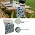 thumbnail image 5 of Blue Ombre Floral Table Runner - 36 Inch Long, Kitchen Dining Table Runner Dresser Scarves, Spring Elegant Flowers Beige Rustic Farmhouse Decor for Coffee Tables Wedding Party Banquet, 5 of 8