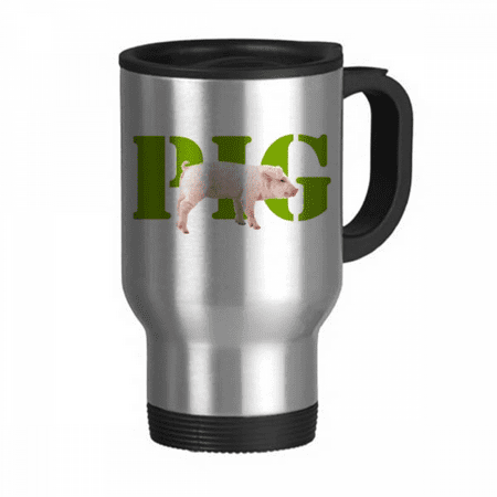 

Animal Meat Food Pig Art Deco Fashion Travel Mug Flip Lid Stainless Steel Cup Car Tumbler Thermos
