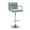Grey, variant on AC Pacific Upholstered Adjustable Retro Bar Stool White Wood, Chrome