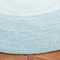 thumbnail image 3 of SAFAVIEH Braided Osmond Geometric Polyester Reversible Area Rug, Aqua/Ivory, 4' x 4' Round, 3 of 7