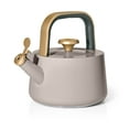 thumbnail image 3 of Beautiful 1.8L Ceramic Non-Stick Stovetop Tea Kettle, Porcini Taupe by Drew Barrymore, 3 of 12