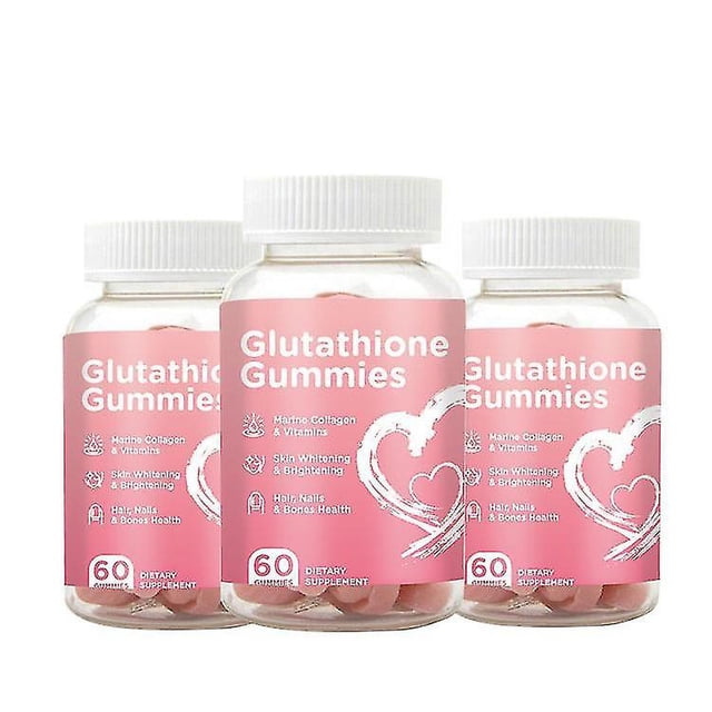3 Pack Glutathione Capsules Collagen Antioxidant L-glutathione Gummies Skin Whitening