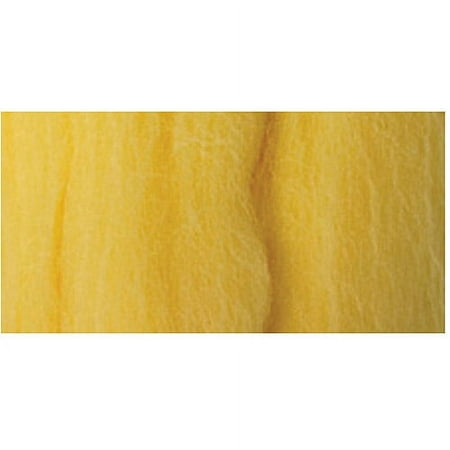 WOOL ROVING LHT YELLOW .7 OZ