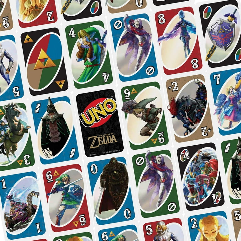 UNO The Legend of Zelda Card Game with Triforce Wild Card photo 5