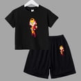 thumbnail image 2 of Juego de verano para niños, lucha, anime, cosplay, traje para niños y adolescentes, ropa de calle, camiseta de manga corta y pantalones cortos, conjunto deportivo de 2 piezas, trajes sueltos, 2 of 5